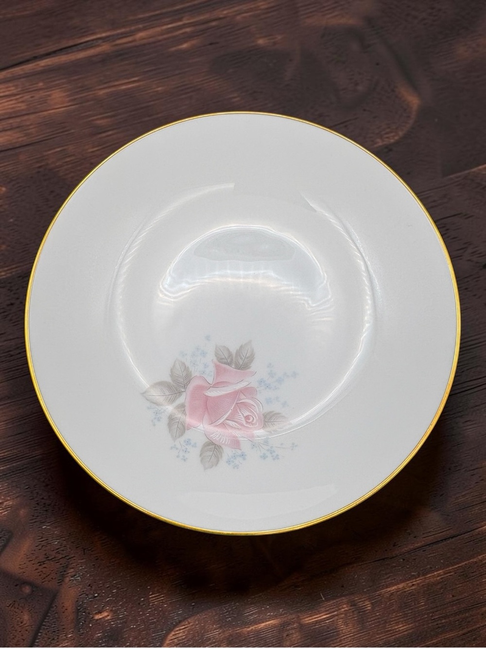 Vintage Noritake Roseville 6238 Porcelain Bread & Butter Salad Plate w/ Gold Rim